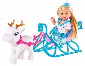 Кукла Еви на санях, 12 см. (Simba, 5737248)